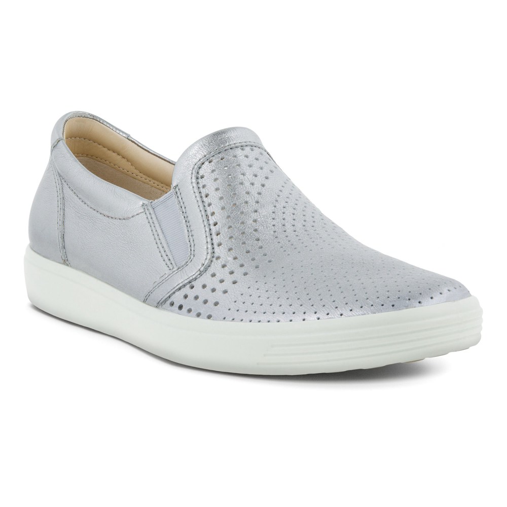 Slip On Mujer - ECCO Soft 7 - Plateados - ENT794813